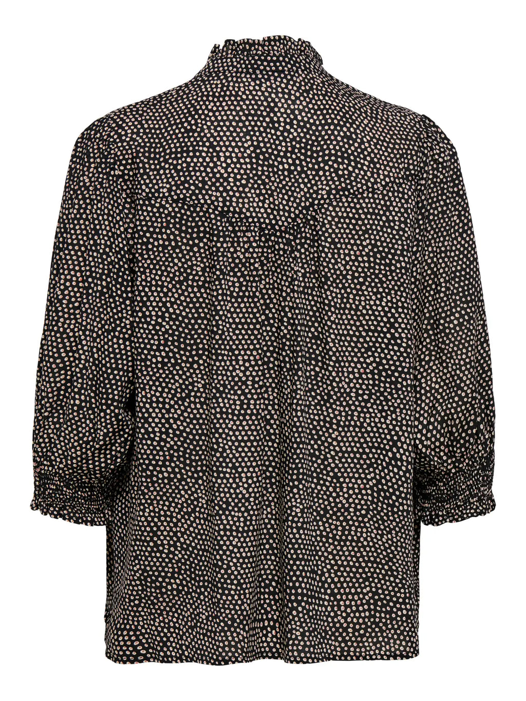 ONLY - RAYA 3/4 SHIRT - BLACK WHITE ROSA DOT