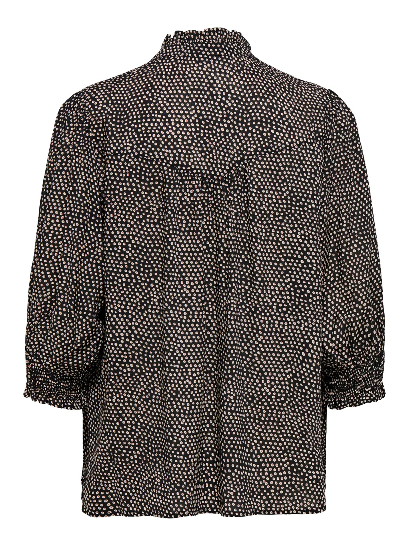 ONLY - RAYA 3/4 SHIRT - BLACK WHITE ROSA DOT