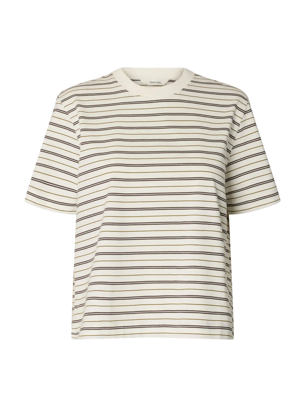 SELECTED FEMME - ESSENTIAL SS BOXY TEE -DELICIOSO MULTI STRIPES