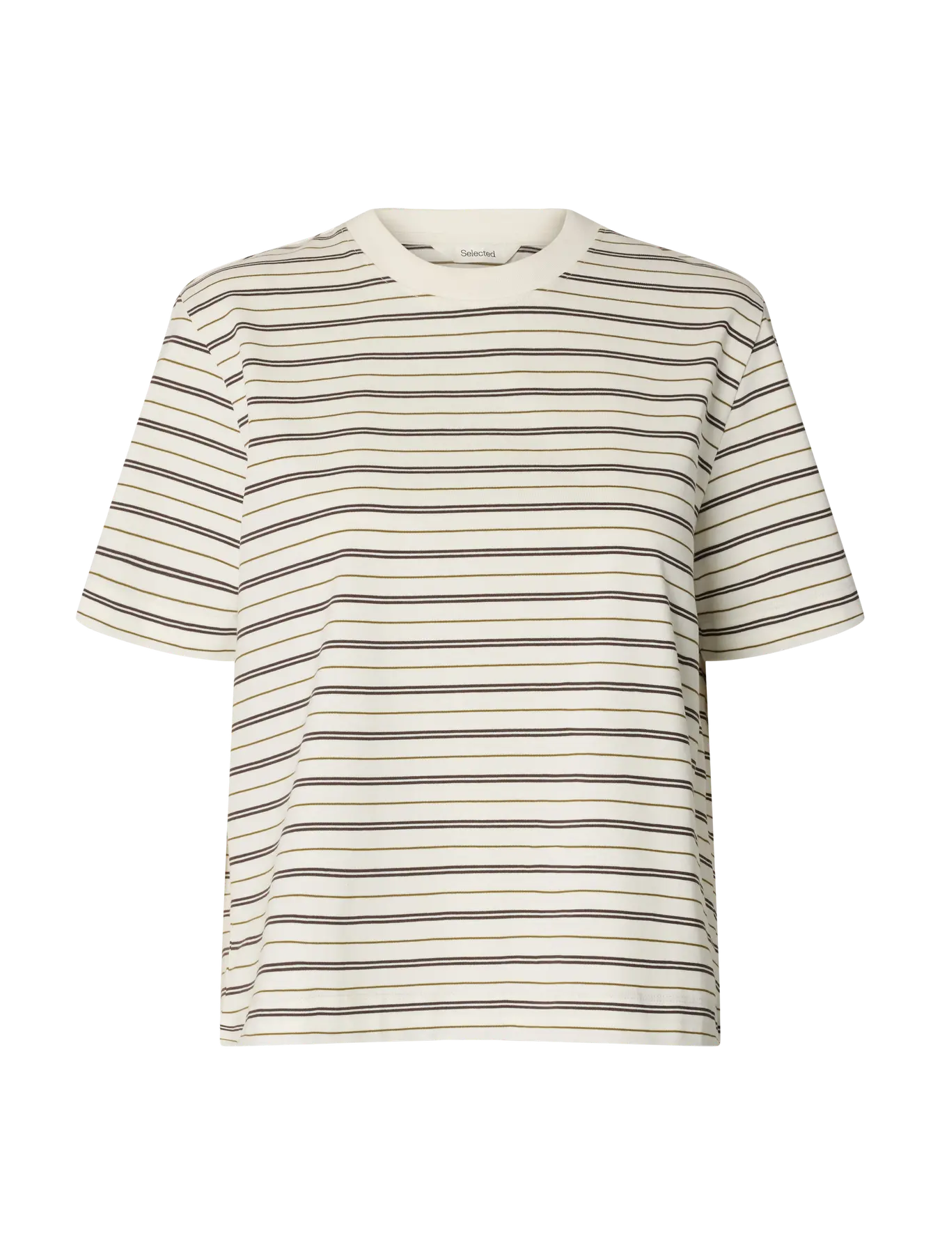 SELECTED FEMME - ESSENTIAL SS BOXY TEE -DELICIOSO MULTI STRIPES