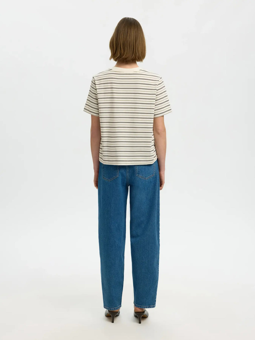 SELECTED FEMME - ESSENTIAL SS BOXY TEE -DELICIOSO MULTI STRIPES
