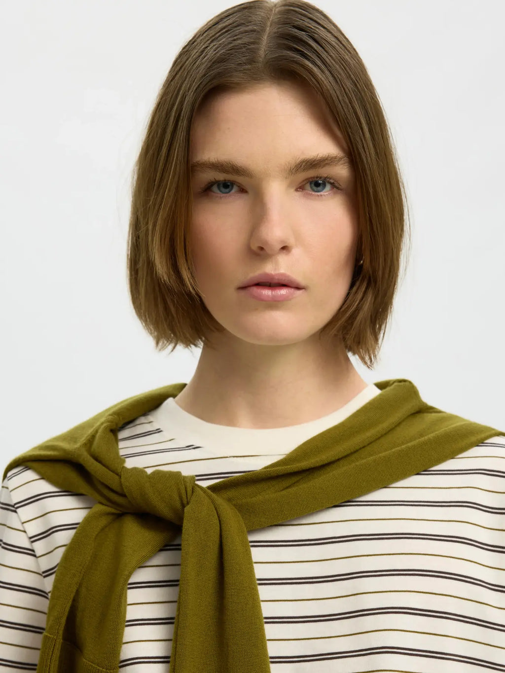 SELECTED FEMME - ESSENTIAL SS BOXY TEE -DELICIOSO MULTI STRIPES