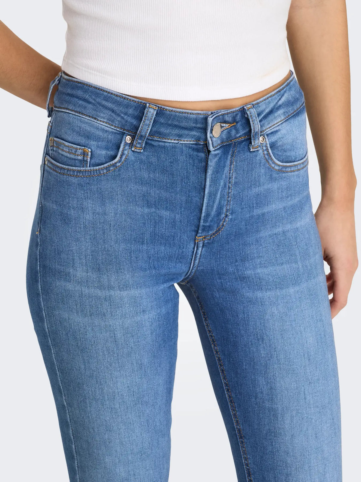 ONLY - BLUSH LIFE MID SKINNY 15225794 - MEDIUM BLUE DENIM
