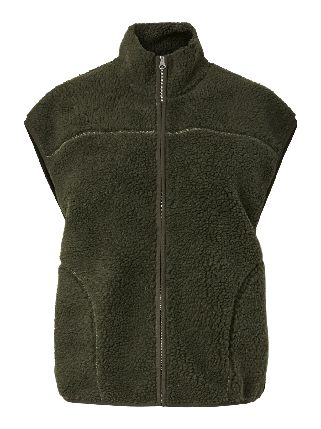 PIECES - SADIA TEDDY WEST - FOREST GREEN