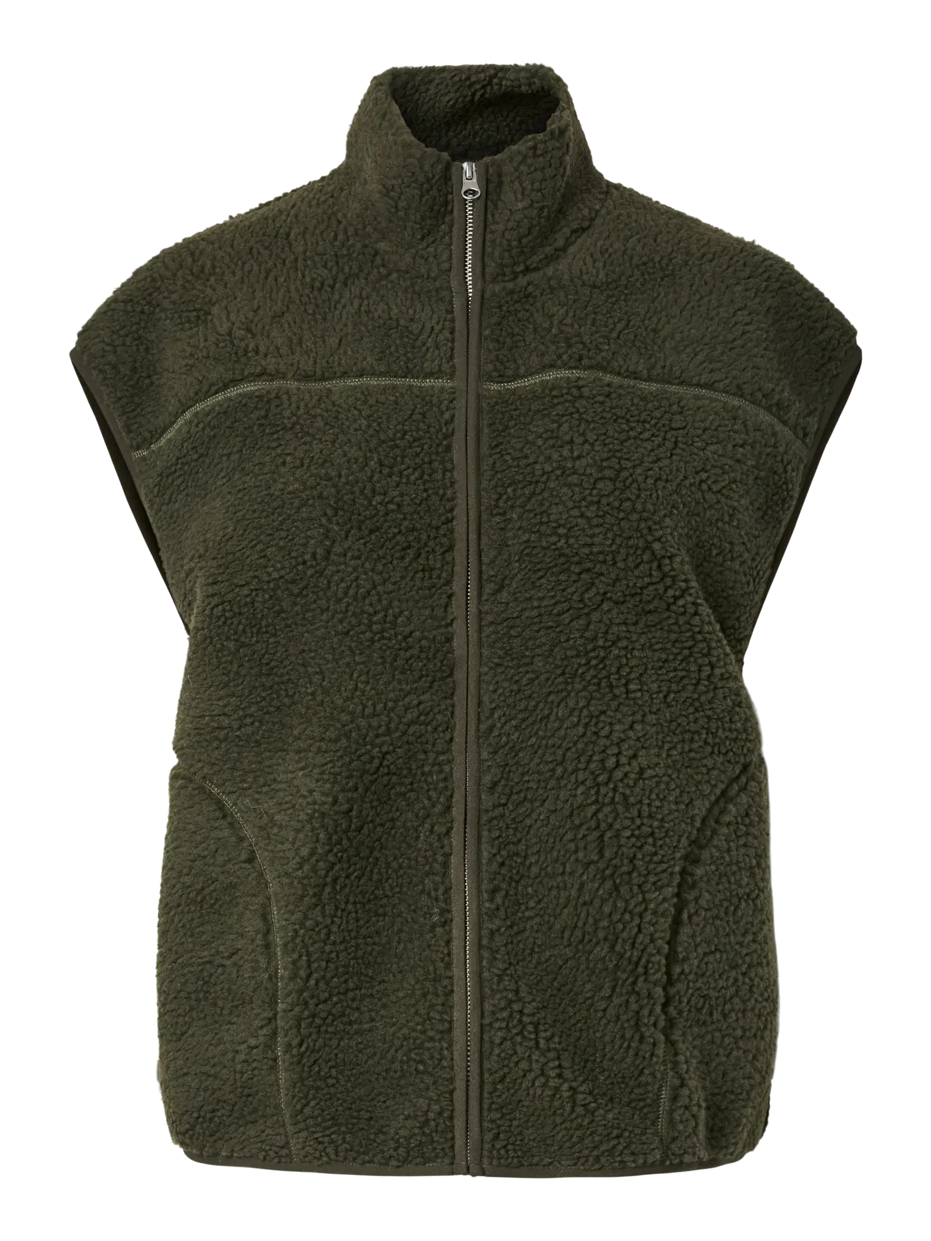 PIECES - SADIA TEDDY WEST - FOREST GREEN
