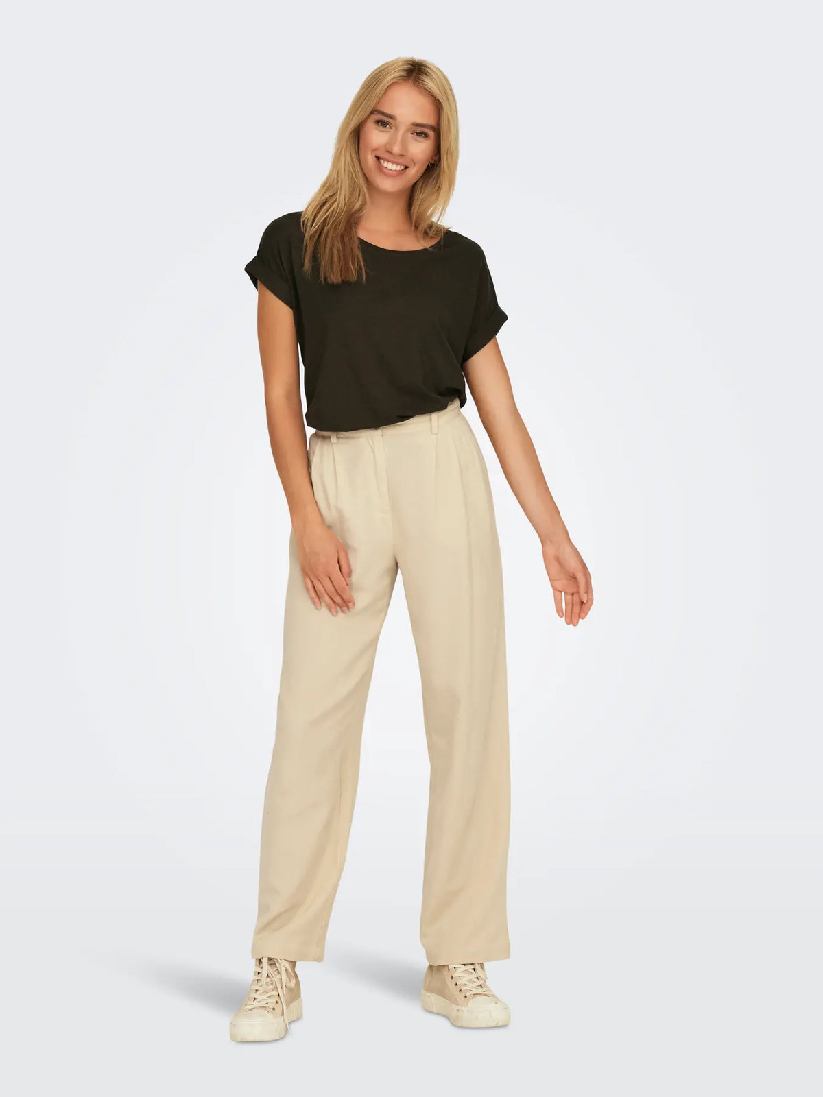 ONLY - MOSTER - SS O-NECK TOP - DEMITASSE