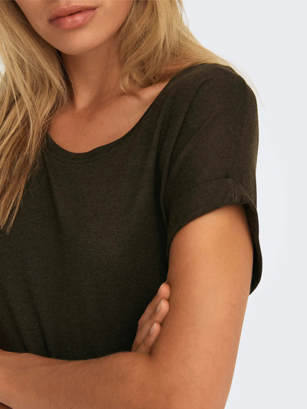 ONLY - MOSTER - SS O-NECK TOP - DEMITASSE