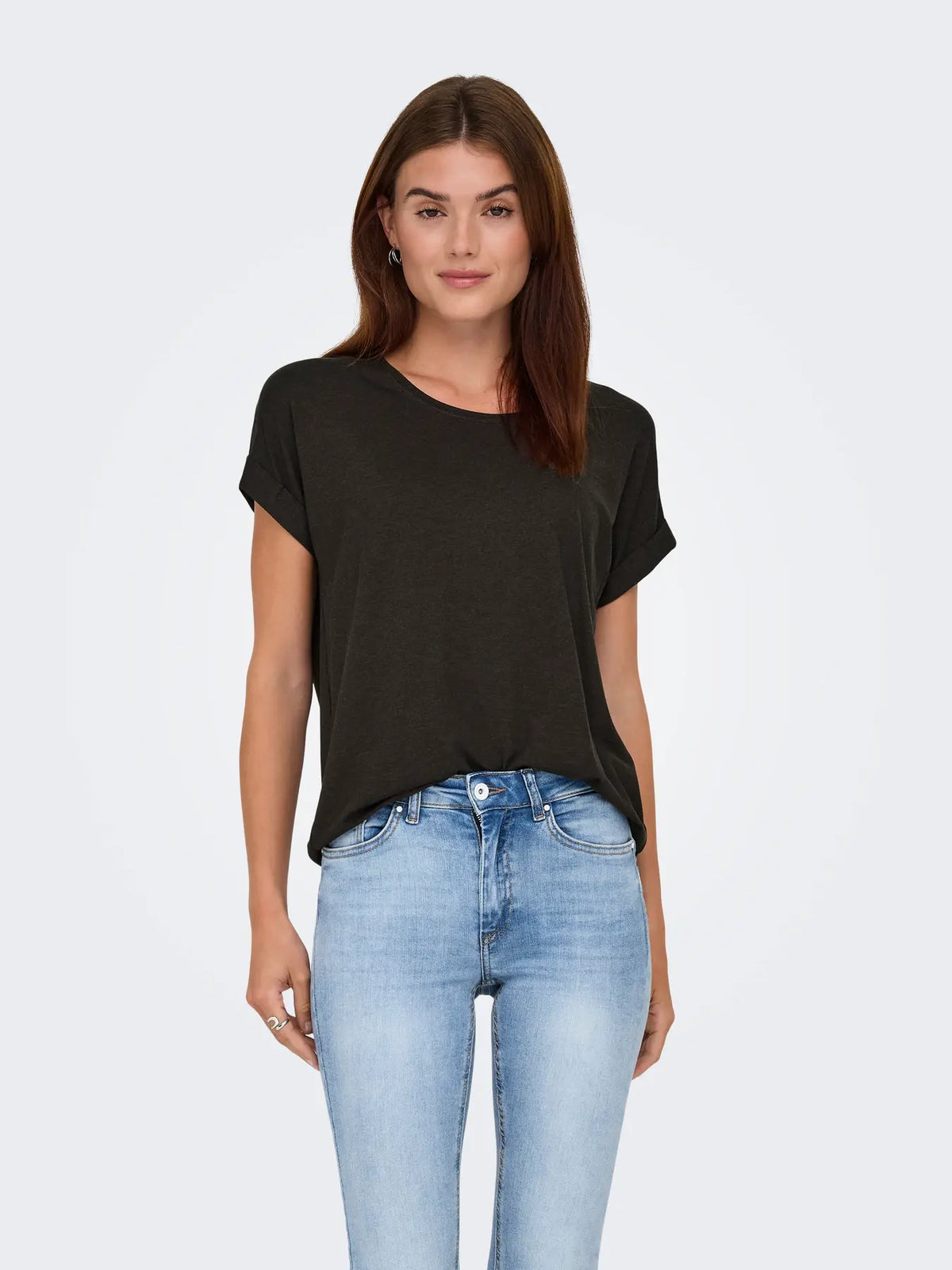 ONLY - MOSTER - SS O-NECK TOP - JAVA MELANGE