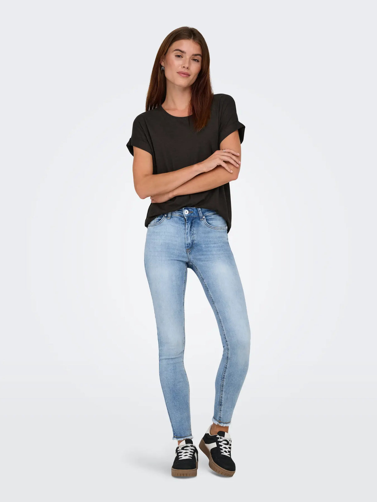 ONLY - MOSTER - SS O-NECK TOP - JAVA MELANGE