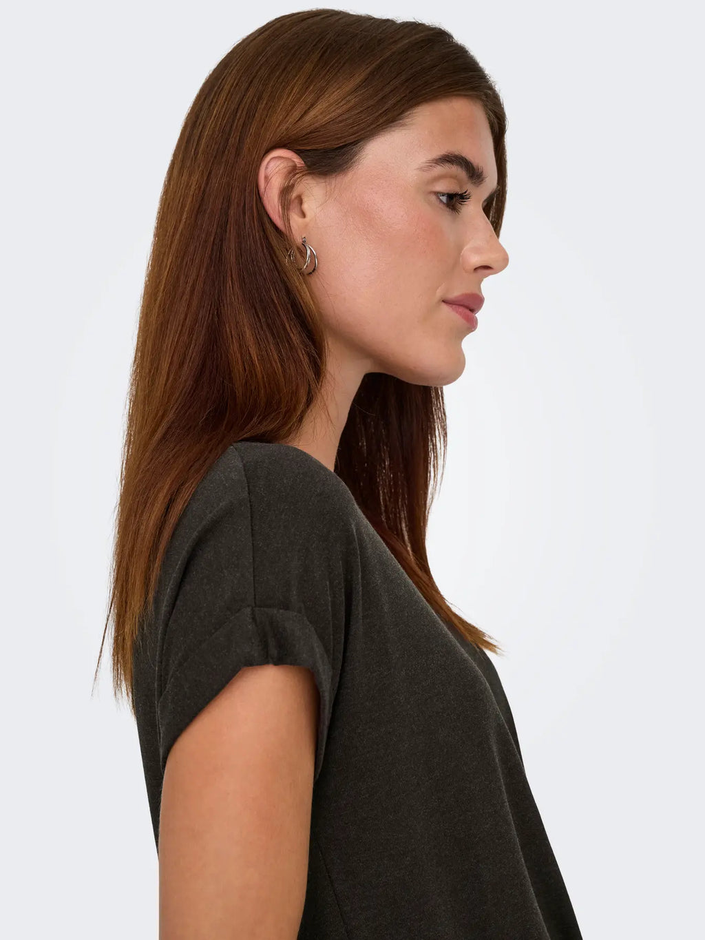 ONLY - MOSTER - SS O-NECK TOP - JAVA MELANGE