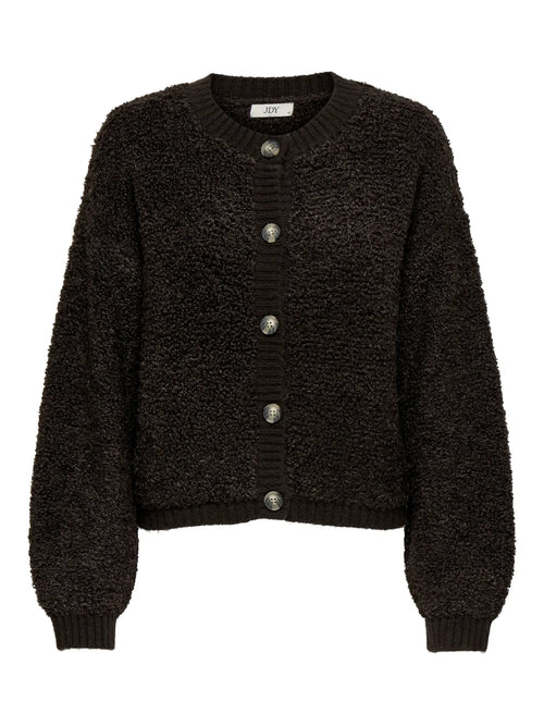 JDY - EIRA LIFE L/S ONECK CARDIGAN KNIT - CHOCOLATE TORTE