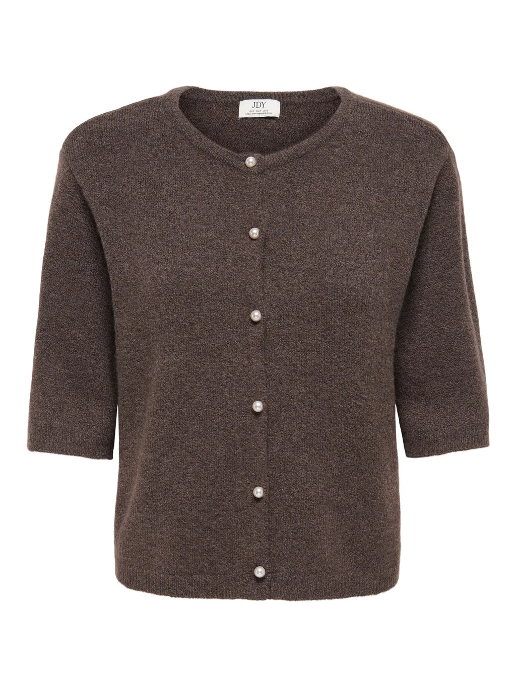 JDY - RUE LIFE 2/4 PEARL CARDIGAN - BRACKEN/MELANGE