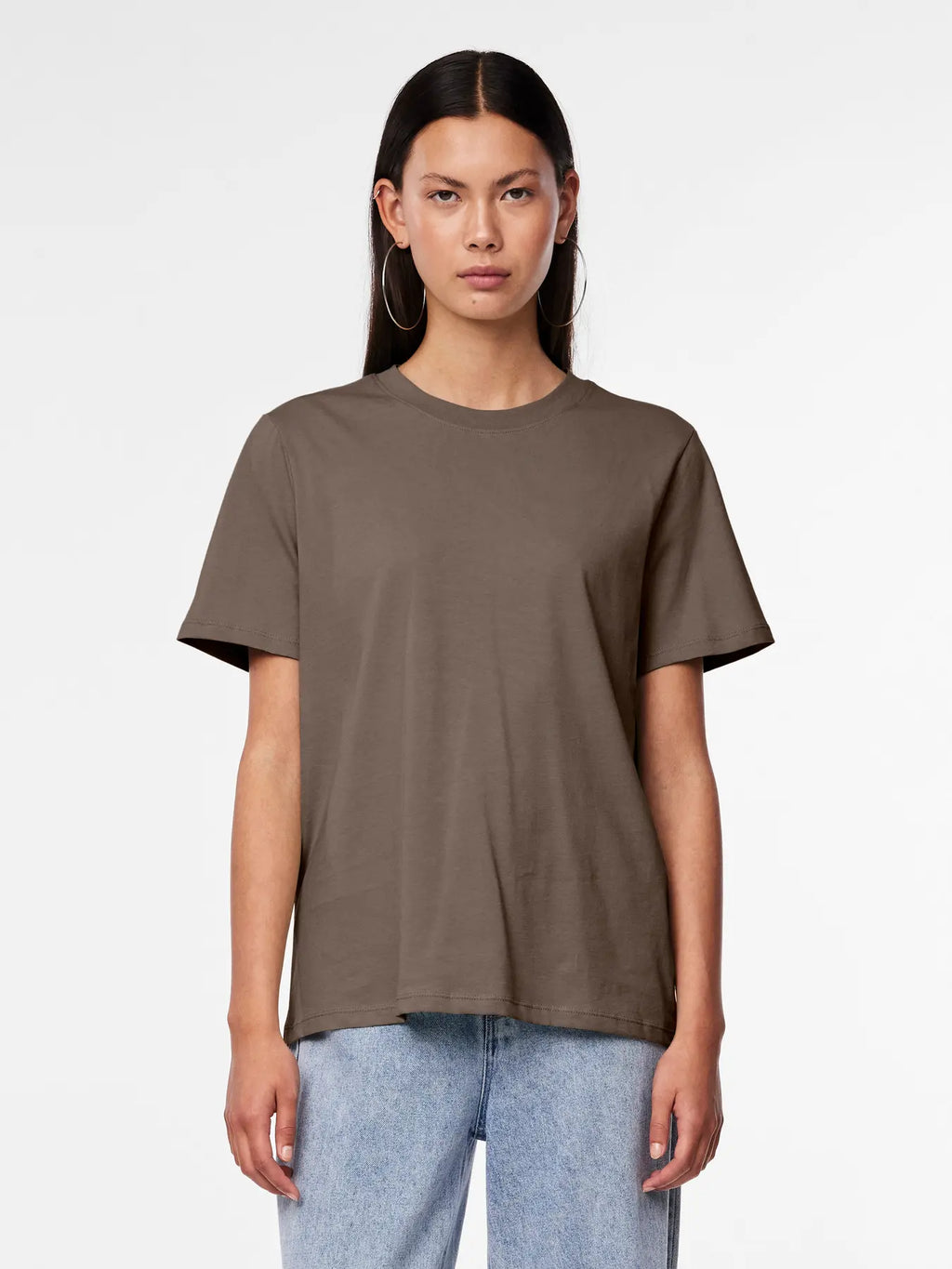 PIECES - RIA SOLID TEE - MOREL