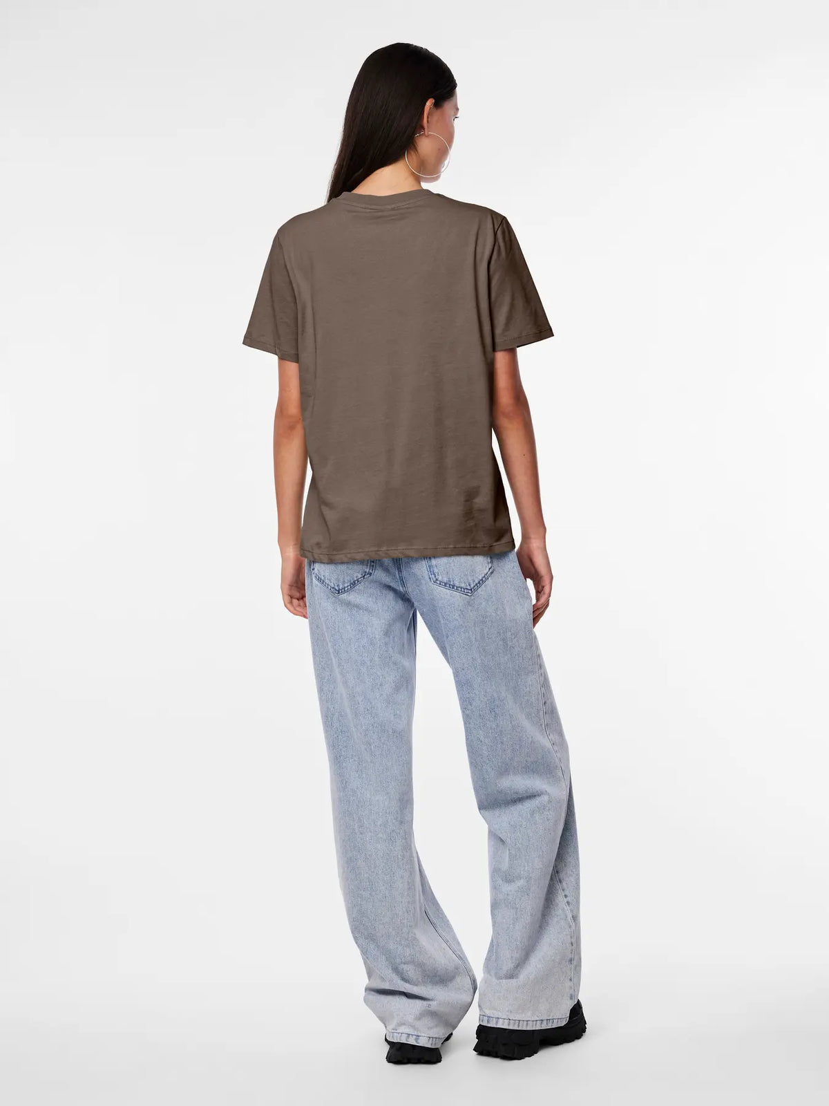 PIECES - RIA SOLID TEE - MOREL