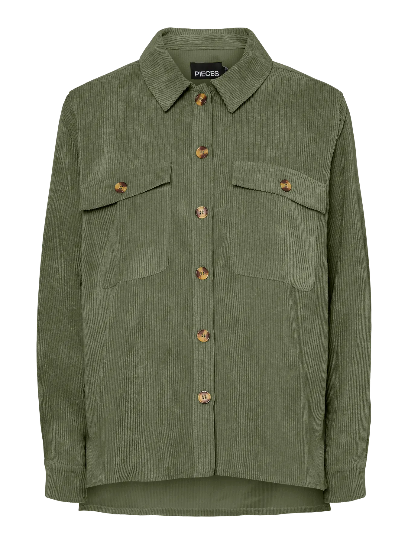 PIECES - EFFI LS SHIRT - OLIVINE