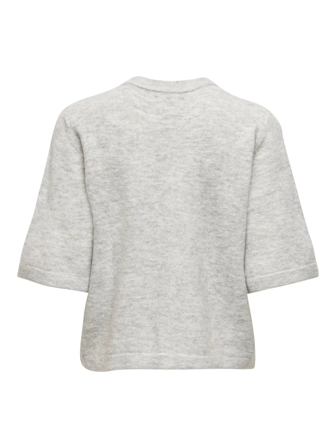 ONLY -CAMILLA S/S CARDIGAN KNIT - LIGHT GREY MELANGE