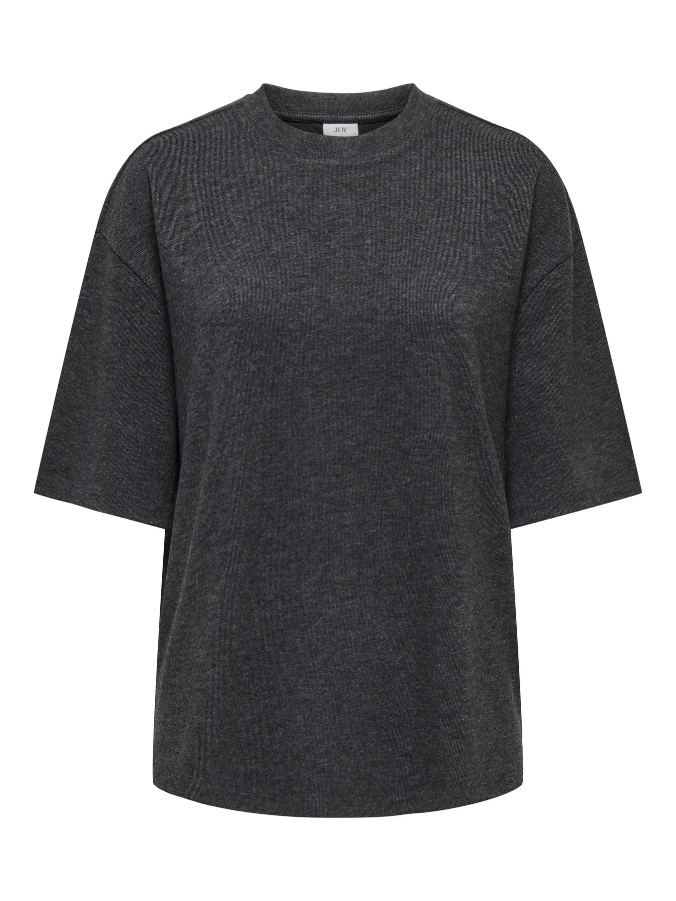 JDY - VITA LIFE S/S ONECK TOP - DARK GREY/MELANGE