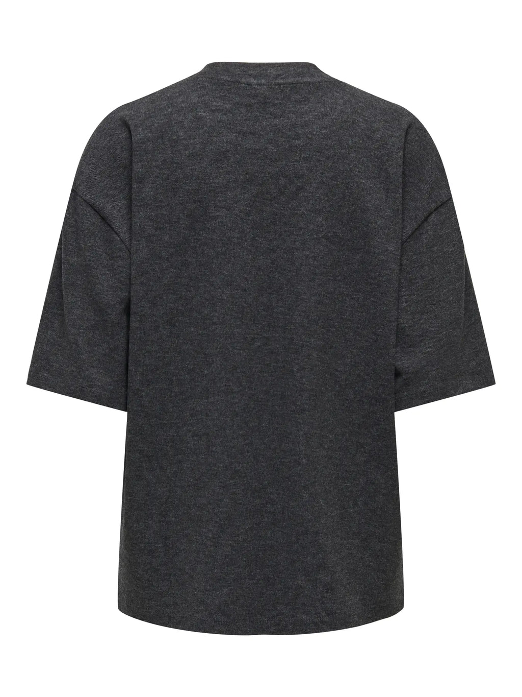 JDY - VITA LIFE S/S ONECK TOP - DARK GREY/MELANGE