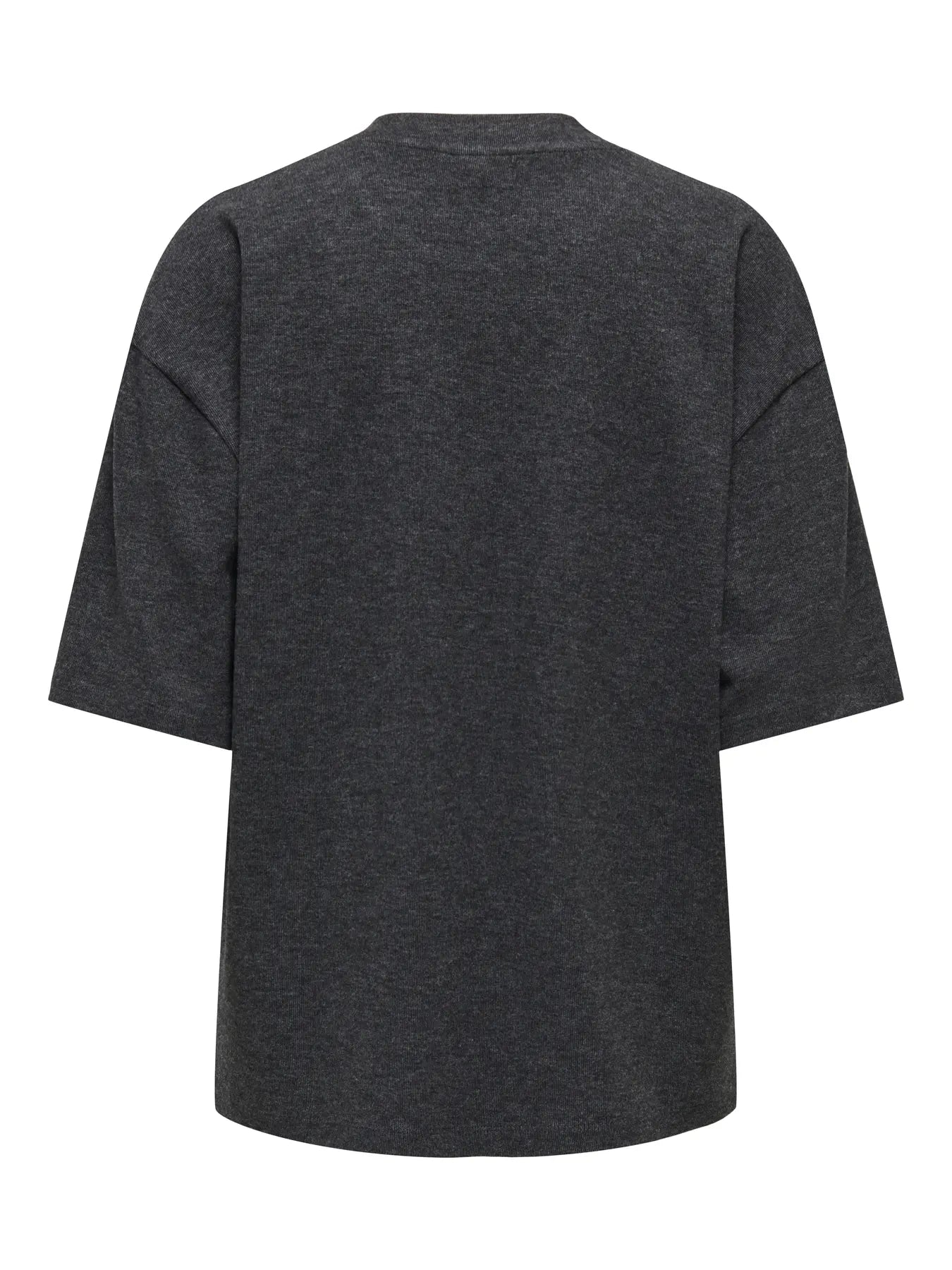 JDY - VITA LIFE S/S ONECK TOP - DARK GREY/MELANGE