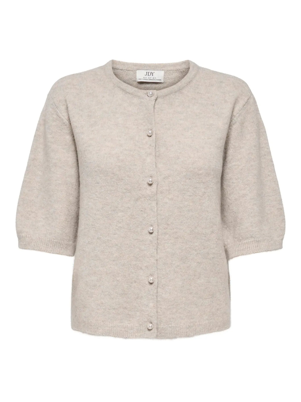 JDY - RUE LIFE 2/4 PEARL CARDIGAN - CHATEAU GREY/MELANGE