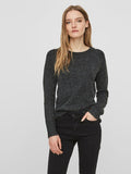 VERO MODA - DOFFY L/S O-NECK - SVART/BLACK