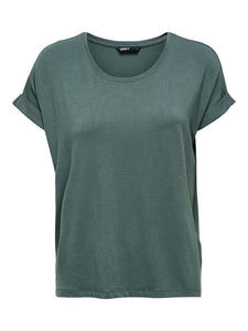 MOSTER O-NECK TOP - BALSAM GREEN