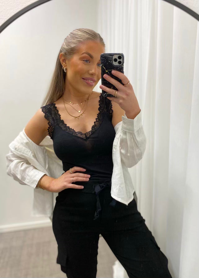 VERO MODA - ROSA SL TOP - BLACK