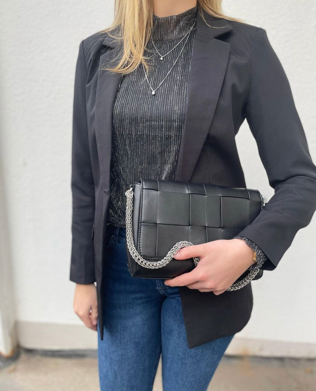 PIECES - BOZZY LOSE BLAZER - BLACK