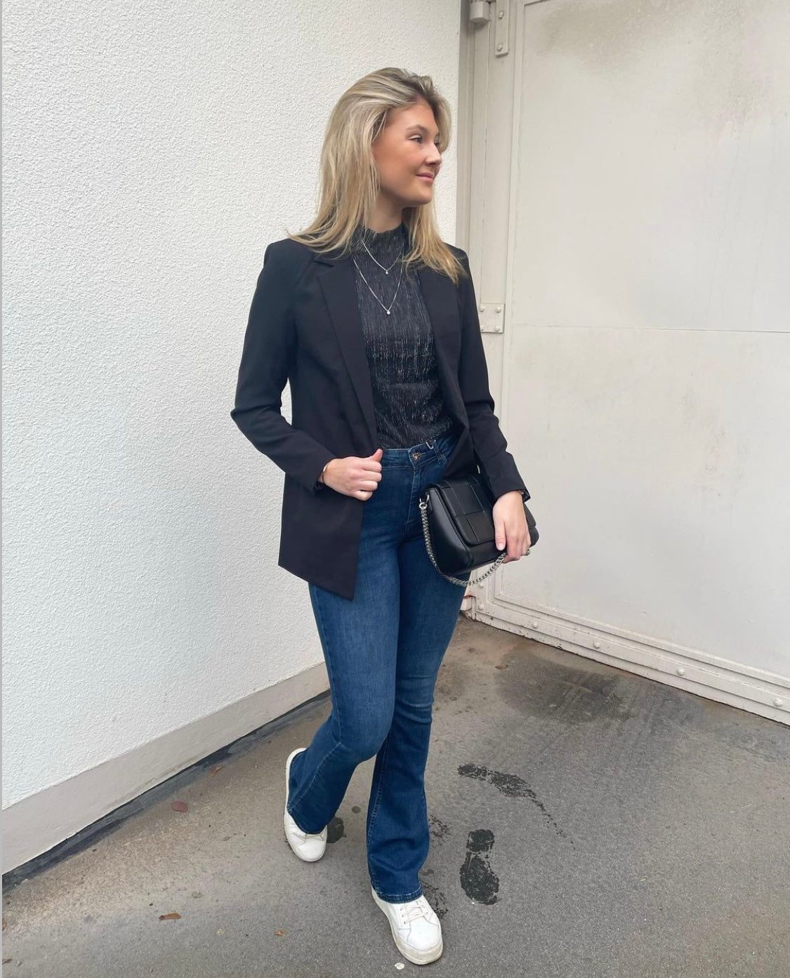 PIECES - BOZZY LOSE BLAZER - BLACK