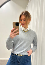 Ladda upp bild till gallerivisning, VERO MODA - DOFFY L/S O-NECK - GRÅ/LIGHT GREY MELANGE
