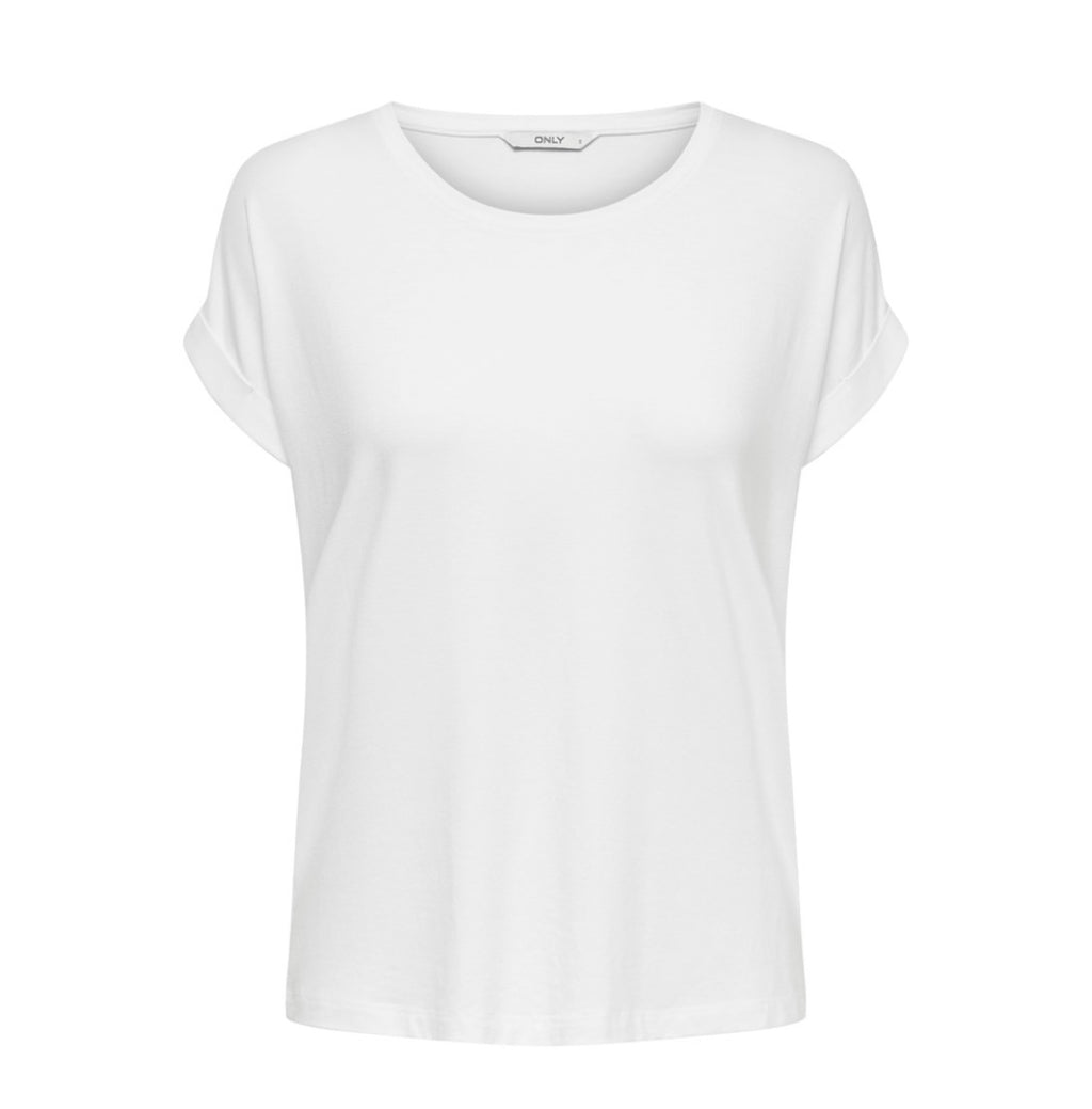 ONLY - MOSTER O-NECK TOP - WHITE