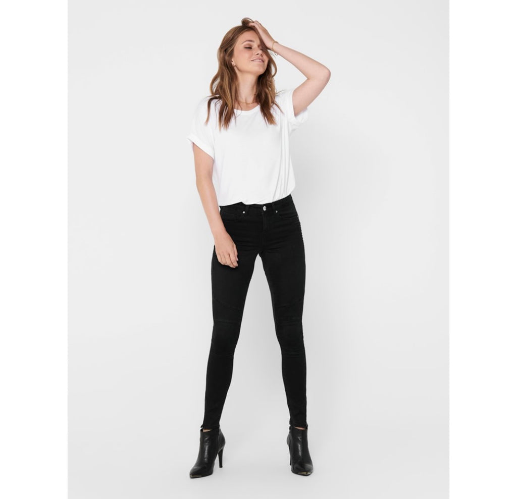 ONLY - MOSTER O-NECK TOP - WHITE