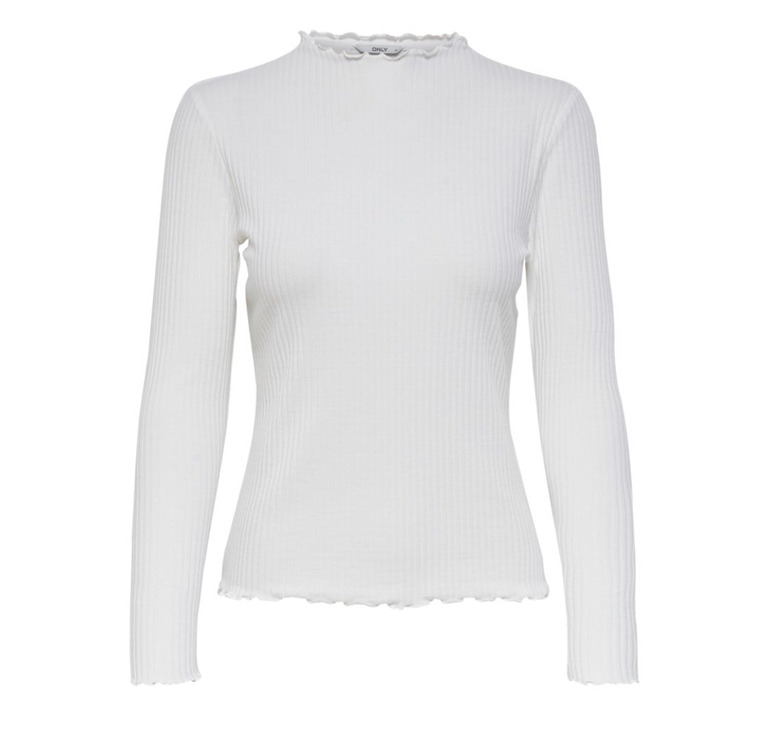 ONLY - EMMA HIGH NECK L/S TOP - WHITE
