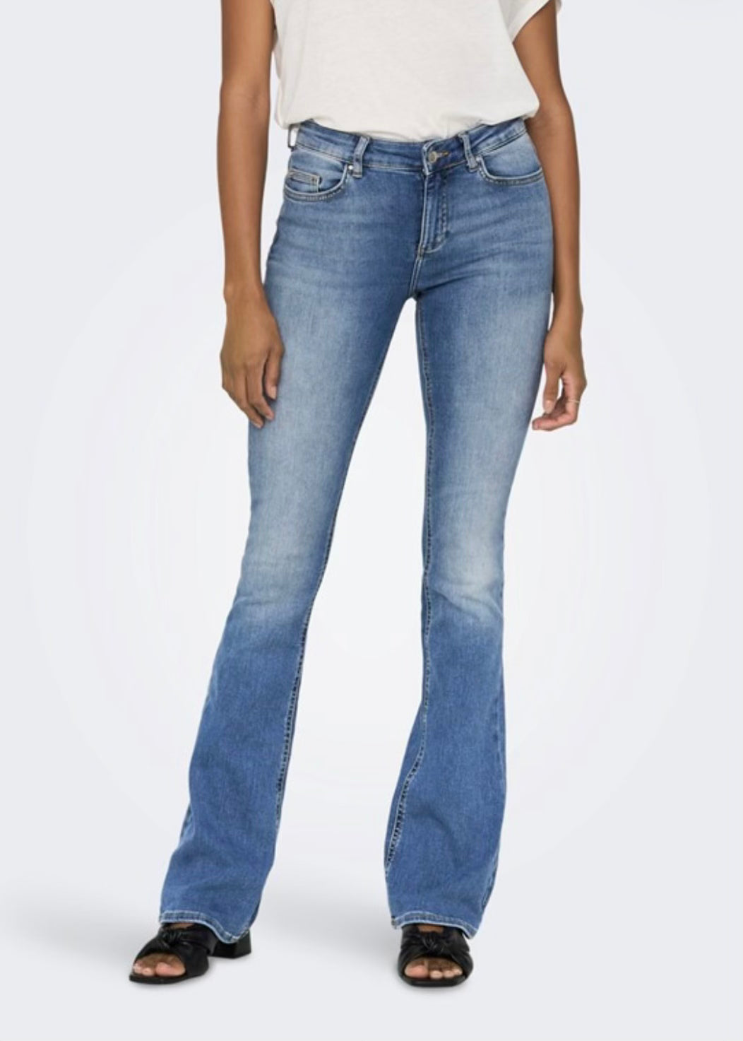 ONLY - BLUSH MID FLARED - MEDIUM BLUE DENIM