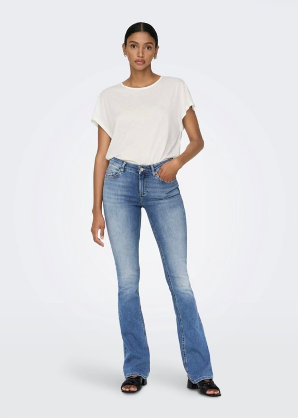 ONLY - BLUSH MID FLARED - MEDIUM BLUE DENIM