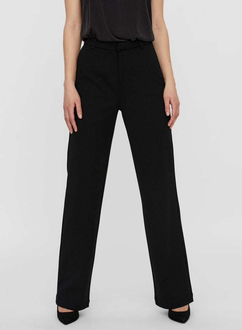 ZAMIRA SLIM STRAIGHT PANT - BLACK