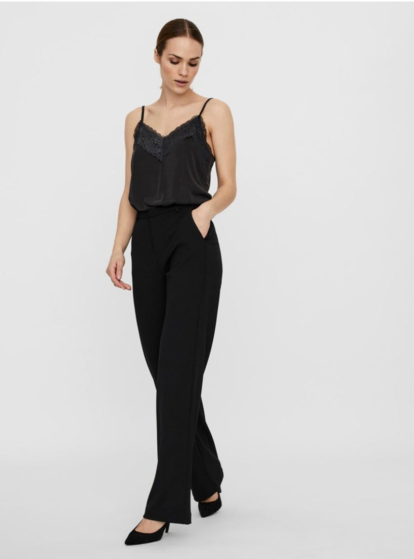 ZAMIRA SLIM STRAIGHT PANT - BLACK