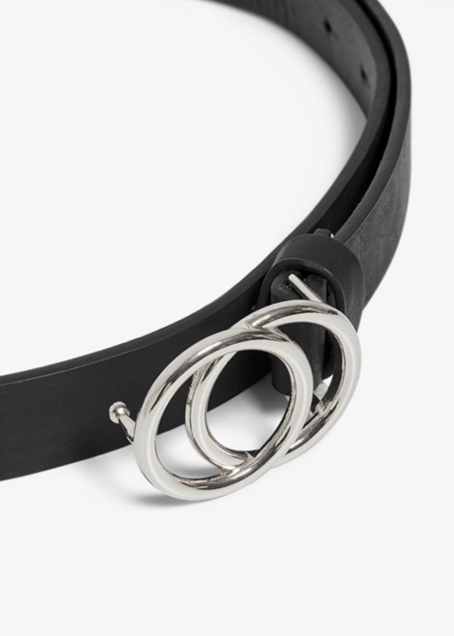 ONLY - RASMI FAUX LEATHER JEANS BELT - SILVER