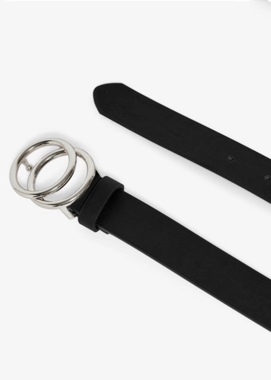 ONLY - RASMI FAUX LEATHER JEANS BELT - SILVER