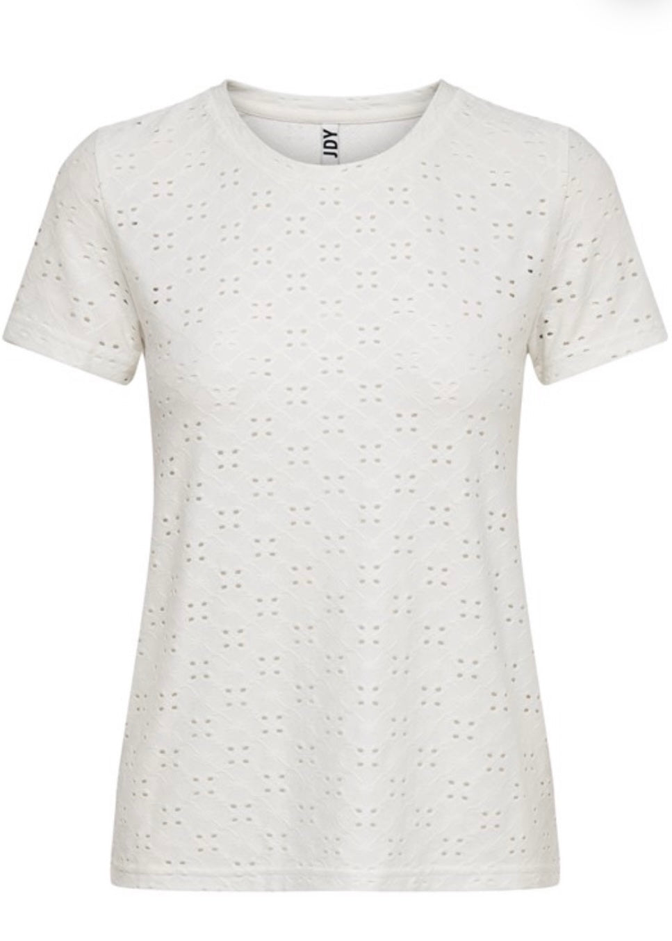 JDY - CATHINKA S/S TAG TOP - CLOUD DANCER