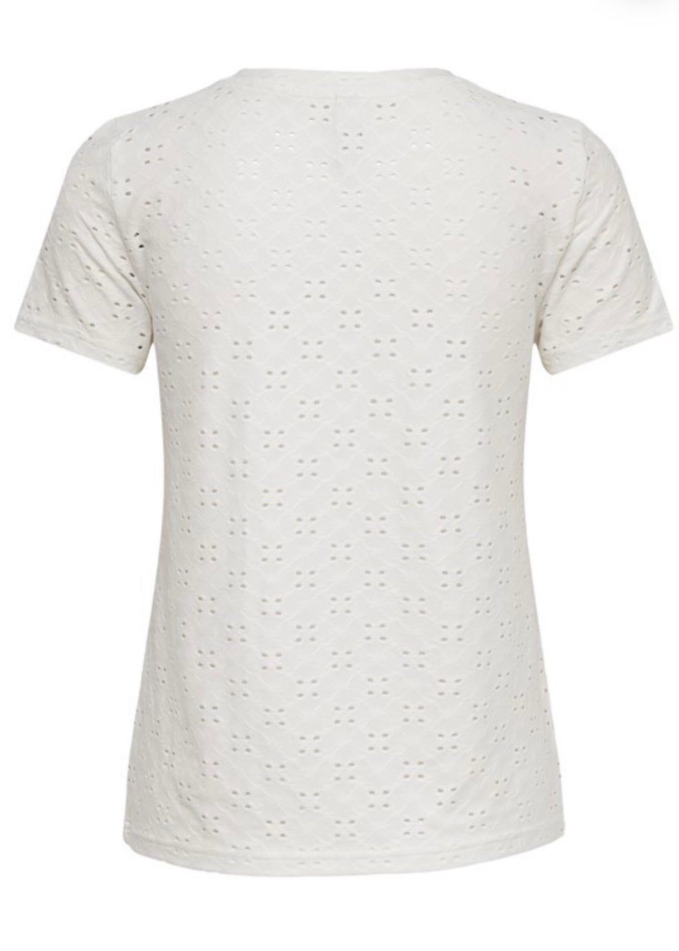 JDY - CATHINKA S/S TAG TOP - CLOUD DANCER