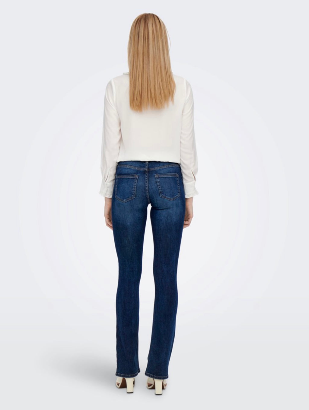 ONLY - BLUSH MID FLARED - DARK BLUE DENIM
