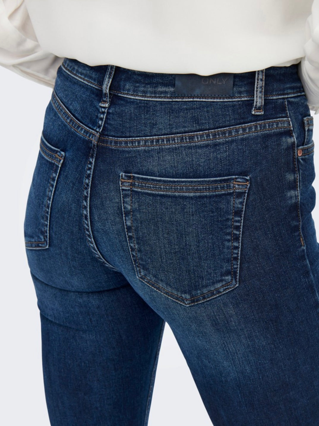 ONLY - BLUSH MID FLARED - DARK BLUE DENIM