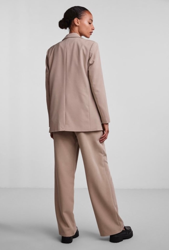 PIECES - BOZZY LOOSE BLAZER - SILVER MINK