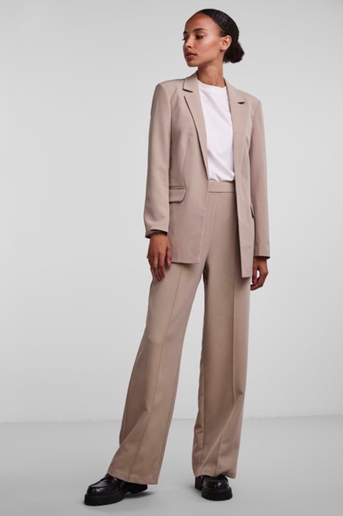 PIECES - BOZZY LOOSE BLAZER - SILVER MINK