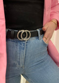 ONLY - RASMI FAUX LEATHER JEANS BELT - SILVER