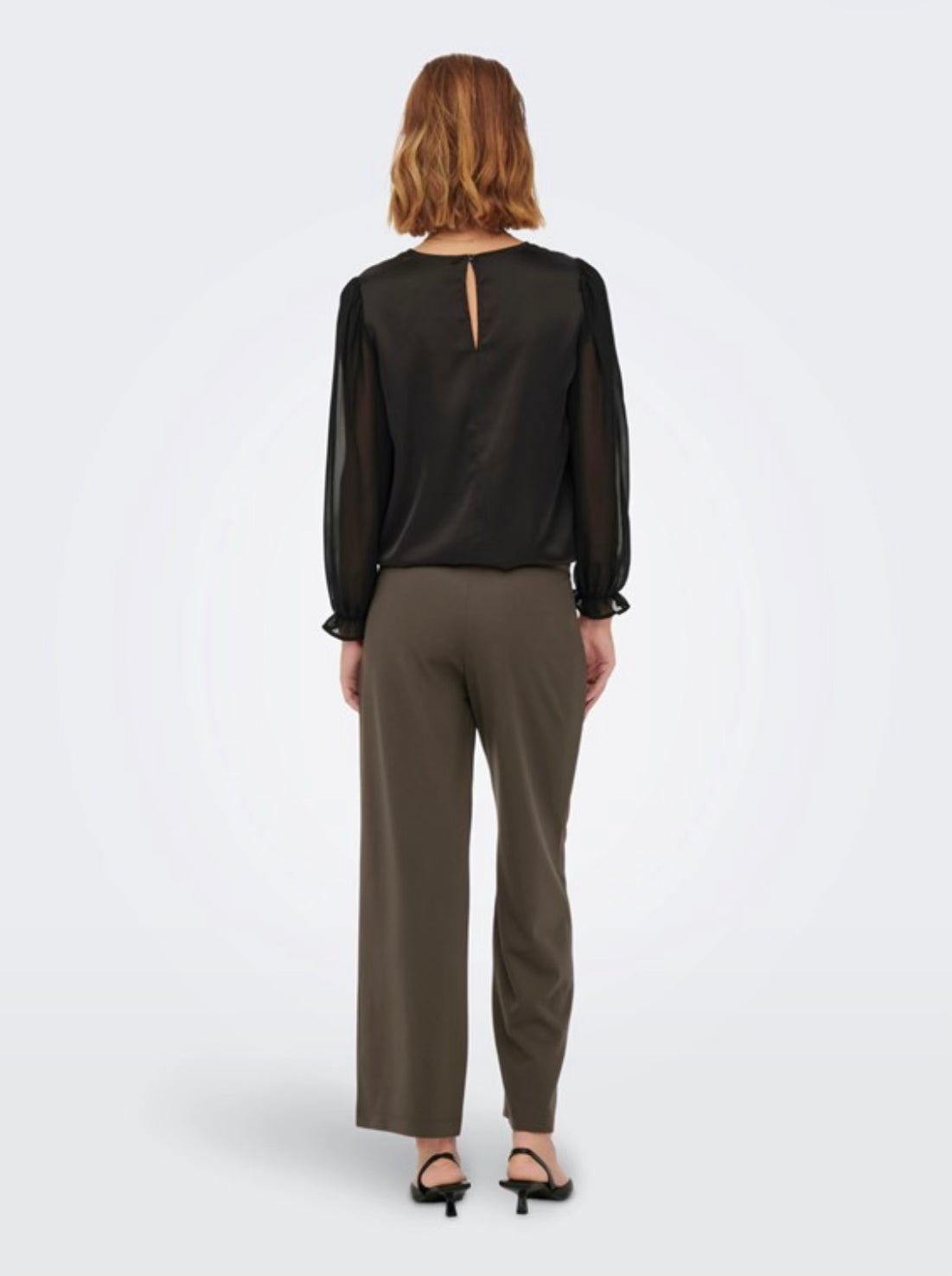 JDY - GEGGO NEW LONG PANT - CHOCOLATE BROWN