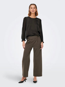 JDY - GEGGO NEW LONG PANT - CHOCOLATE BROWN