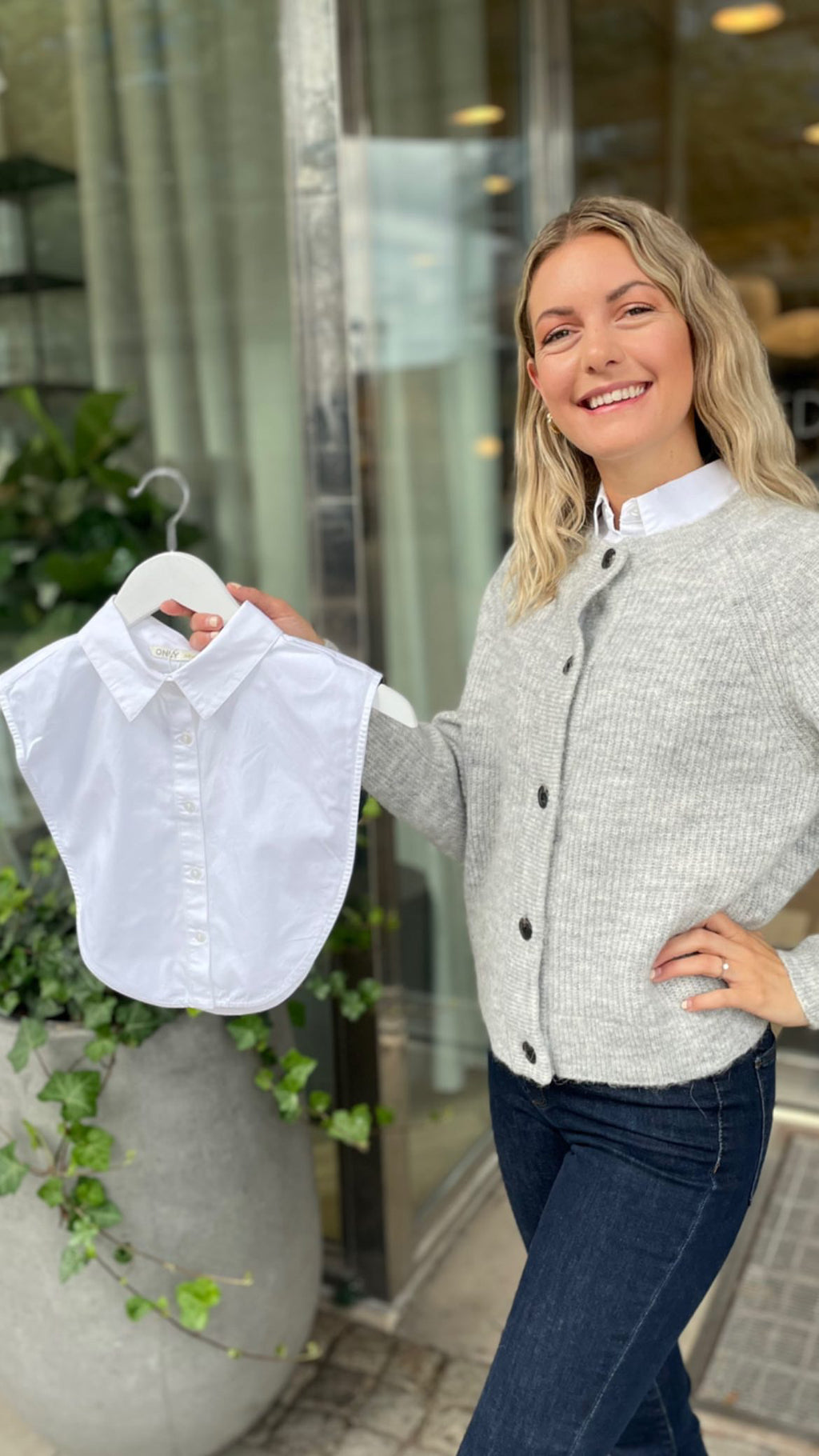 ONLY - SHELLY LIFE WEAVED COLLAR - WHITE