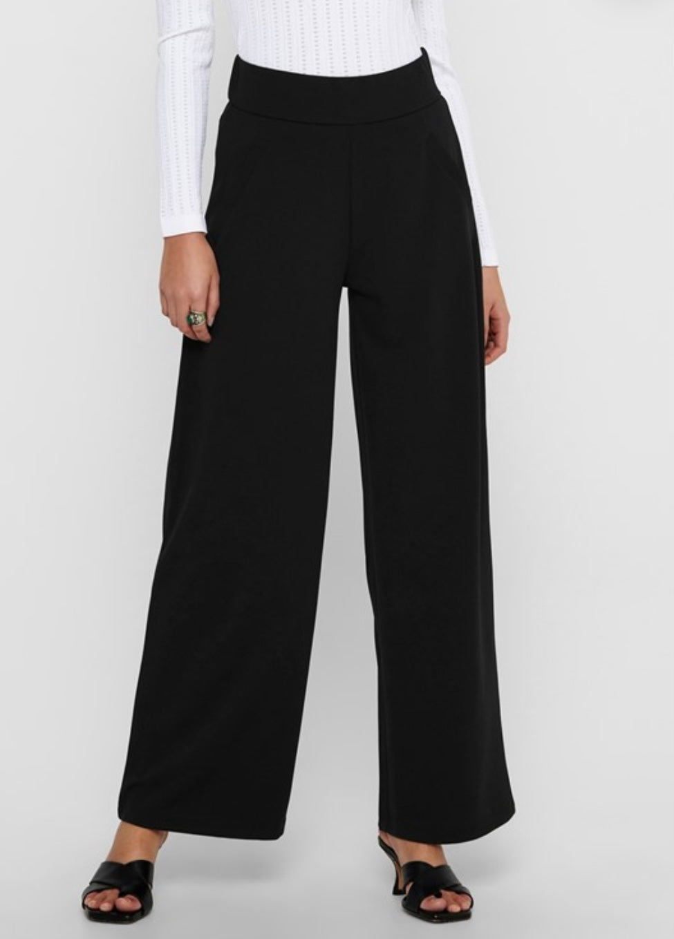 JDY - LOUISVILLE CATIA WIDE PANTS - BLACK